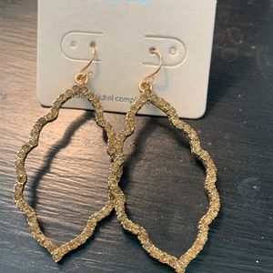 Drop bronze earrings